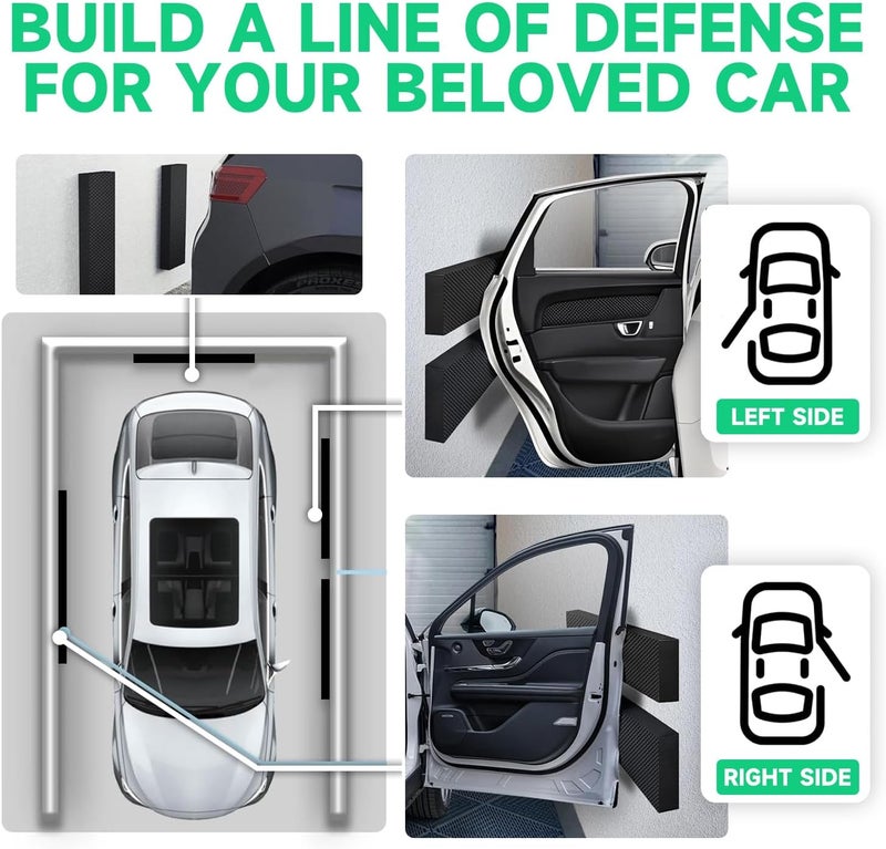 MODIGT Garage Wall Protector,5.9"×15.7"×3/4" Garage Car Door Protector Self Adhesive Anti-Collision Parking Aid EVA Foam for Car Door Bumper Guards Protection(4 Pack) - Image 3